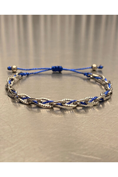 Valore Mavi Ip Dolamalı Çelik Zincir Kadın Bileklik