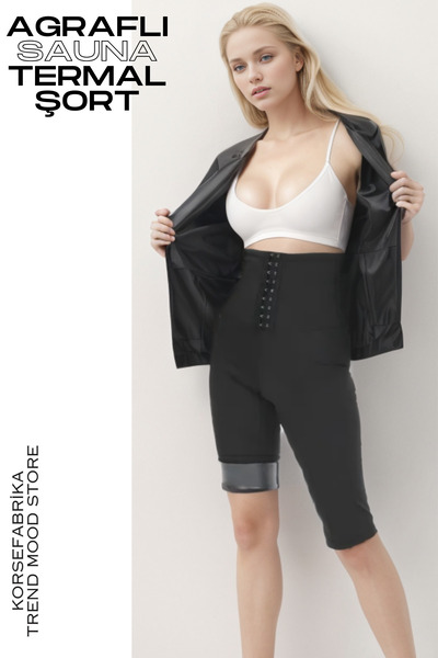 korsefabrika trend mood store 3 STAGE AGRAPHY SLIMMING-THINING SAUNA THERMAL LONG SHORTS