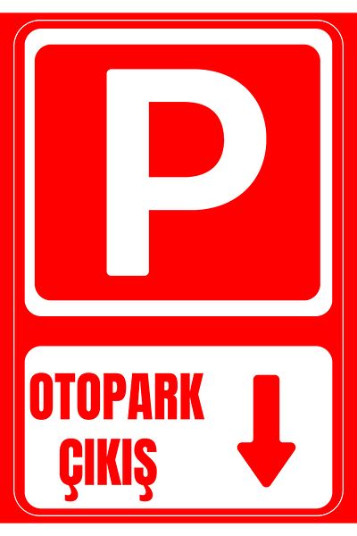 Girl Power 35 X 50 Car Parking Exit down Directional Guidance Warning Sign 3 mm Foil Printing on Dekota