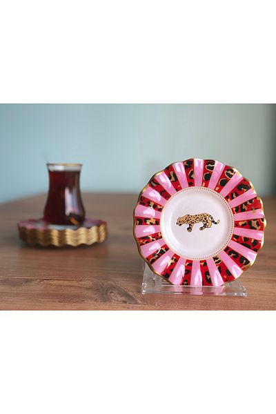 B&M Wild Chic Patterned Curved Tea Plate 6 Pieces
