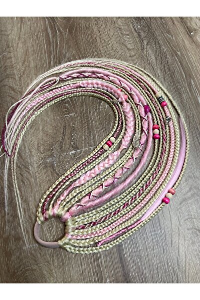 Selin Bengi Cataramă împletită africană dreadlock 15 Li - platină și roz