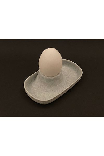 Home Egg Cup & Breakfast Presentation Plate – Minimal Design with Spoon Chamber