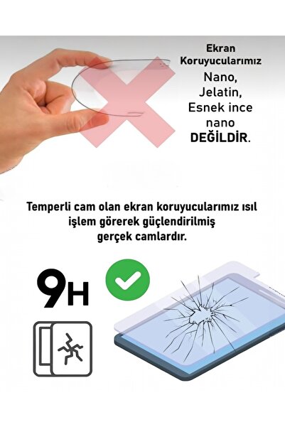 KILIF HOUSE Samsung Galaxy Tab A9 Sm-X110 Compatible Tempered Glass Unbreakable Screen Protector Glass