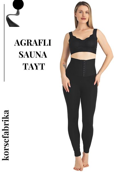 korsefabrika trend mood store Jambiere cu talie înaltă, cu 3 etape, cu agrafă, saună, corset termic