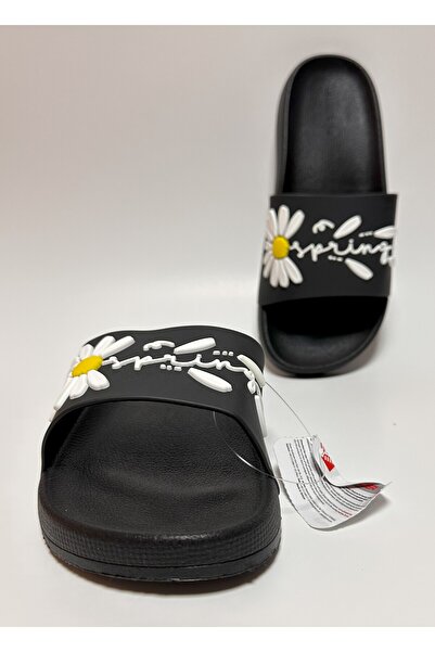 GEZER Spring Daisy Detailed Non-Slip Eva Anatomic Sole Women's Wet Floor Home and Street Slippers