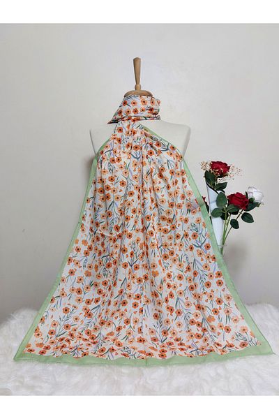 REMOMODA Patterned Soft Cotton Shawl