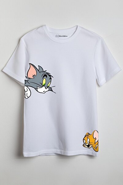 Merch&ice Tricou unisex cu imprimeu Tom și Jerry Together