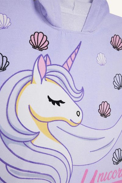 DeFacto Girl's Printed Cotton Poncho Towel C1173A825Sm