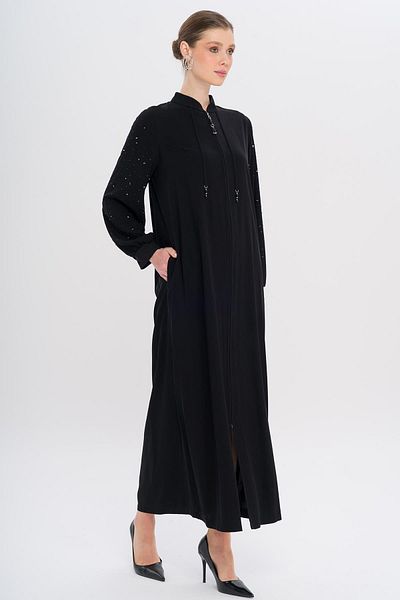Olcay Mâneci guler judecător Stone Bezel Ferace BLACK 6741