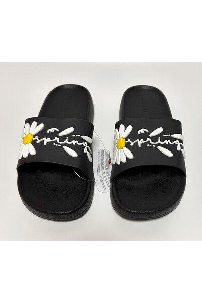 GEZER Spring Daisy Detailed Non-Slip Eva Anatomic Sole Women's Wet Floor Home and Street Slippers