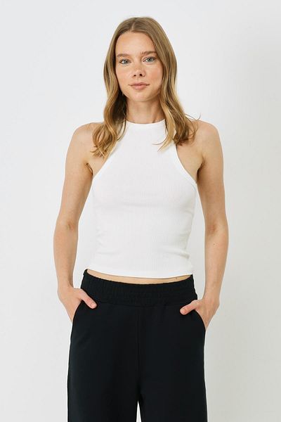 C&City Flexibles Neckholder-Unterhemd für Damen 923 – Ecru