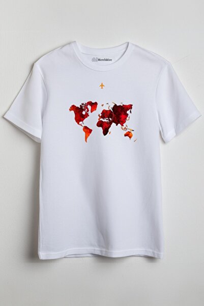 Merch&ice Crvena mapa Štampano unisex T-shirt