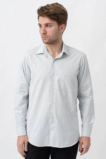 White Stone Taş Rengi Regular Fit Normal Kalıp Kolay Ütülenen Cepli Pamuklu G...