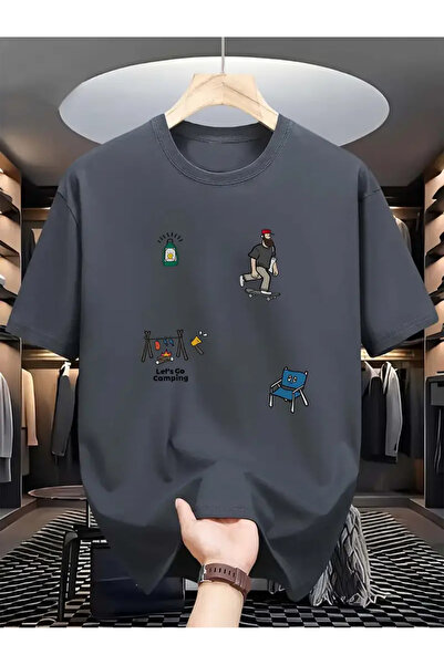 MANCY تي شيرت كبير الحجم مطبوع للجنسين