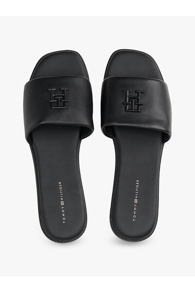 Tommy Hilfiger TH LOGO HARDWARE LEATHER MULE Kadın Terlik FW0FW08806BDS