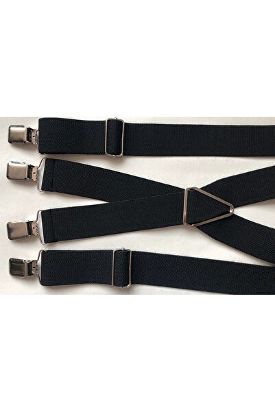 KemerSepeti Siyah Pantolon Askısı 4 Klipsli