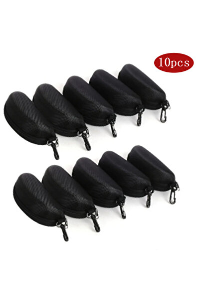 Choice 10 قطع سوداء 5/10/20 حزمة محمولة بسحاب لحماية النظارات الشمسية صندوق ح...