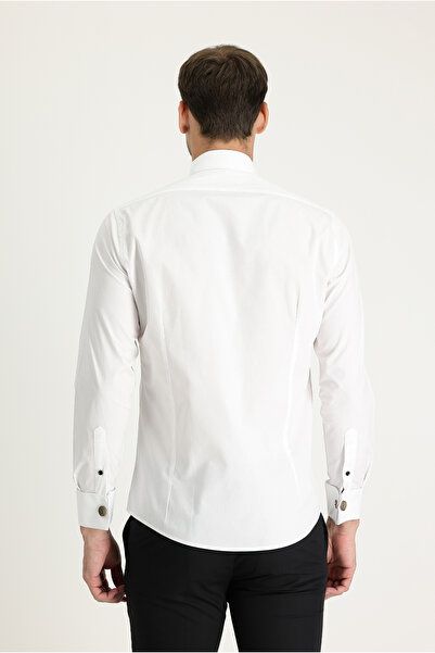 Kiğılı Βαμβακερό πουκάμισο με πλισέ με λεπτή εφαρμογή Ata Collar