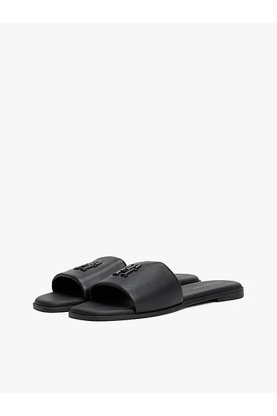 Tommy Hilfiger Th Logo Hardware Leather Mule