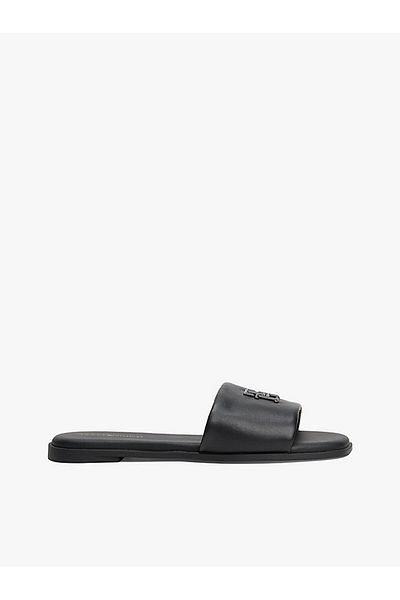 Tommy Hilfiger Th Logo Hardware Leather Mule