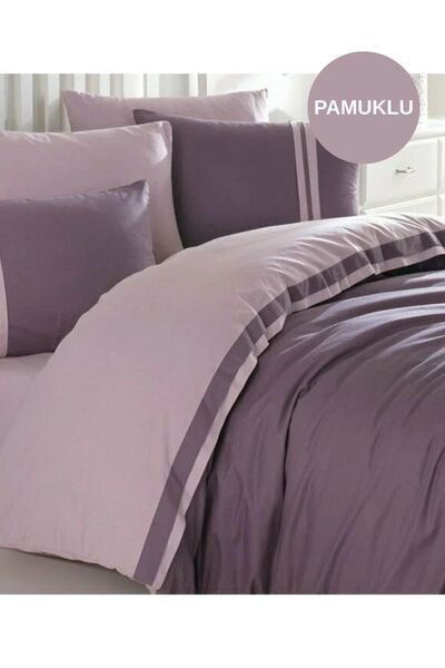 Sheri Home Tekstil Pure Gül Kurusu Çift Kişilik Nevresim Seti(YORGAN KILIFI 2...