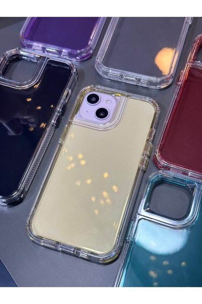 BURKİNA İphone 14PROMAX uyumlu Space Collection 2in1 PC+TPU Material Military Drop Tested Tank Color Case