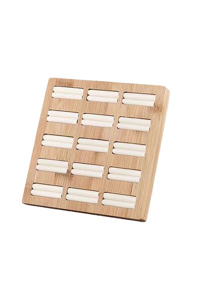Choice WITHE-15 1pc, bamboo ring storage tray, used for jewelry, earrings, ring storage and arrangement