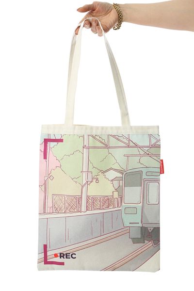 Angoravi Baghashtag Train Station Printed Cloth Bag