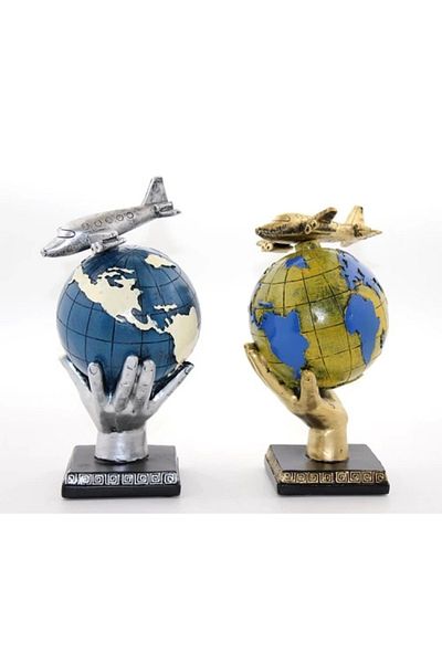 ECOME Airplane WorlD Globe - Polyester