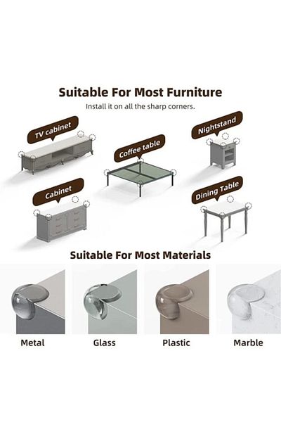 storeks Silicone Clear Table Edge Corner Guard