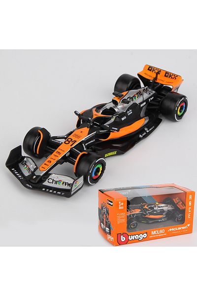 BBURAGO No.81 Piastri 1:43 Mclaren F1 Mcl60 #4 Lando Norris #81 Oscar Piastri Alloy Car Die Cast Mod