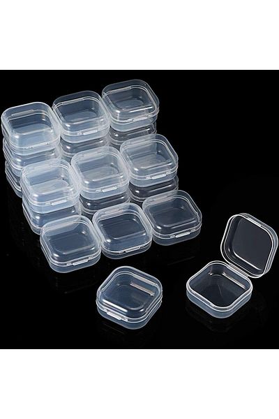 Generic Khazna Rectangle Clear Plastic Containers 36 Pieces, Transparent Beads Storage Containers Box Jewel