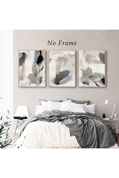 Generic Today Idea Black Beige Grey Wall Art Black and White Abstract Canvas Abstract Prints Black and Gold
