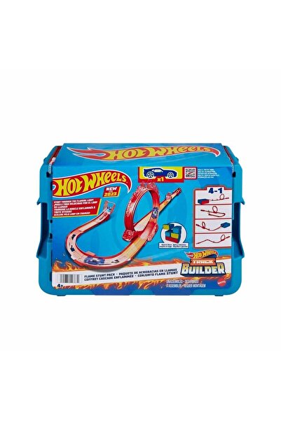 HOT WHEELS Track Builder Alev Temalı Akrobasi Seti, Hot Wheels® araba ve pist parçalarıyla HMC04