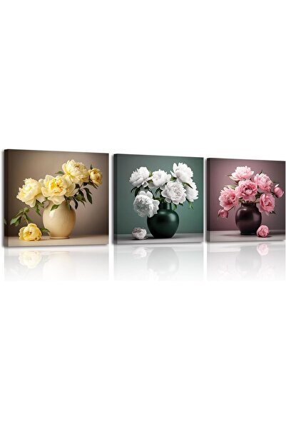Today Idea Artistic Canvas Wall Panels Set with Floral Design from Today Idea...