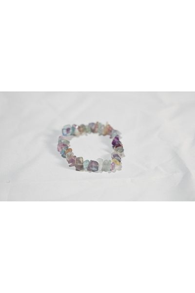 Efulim Hediyelik Zodiac Bracelet - Aquarius - Fluorite Natural Stone - (Sent with a Cloth Bag)