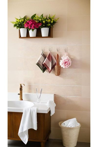 Generic Honwor® Adhesive Wall Hooks, 20-Piece Transparent Suction Mounts for Kitchen Bathroom, Nail-Free St