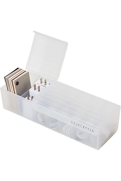 Generic ECVV Acrylic Cable Storage Box Data Line Storage Container Desk Stationery Makeup Organizer Key Jew
