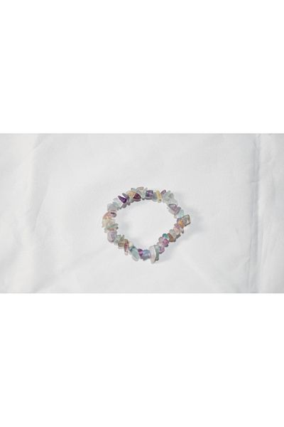 Efulim Hediyelik Zodiac Bracelet - Aquarius - Fluorite Natural Stone - (Sent with a Cloth Bag)