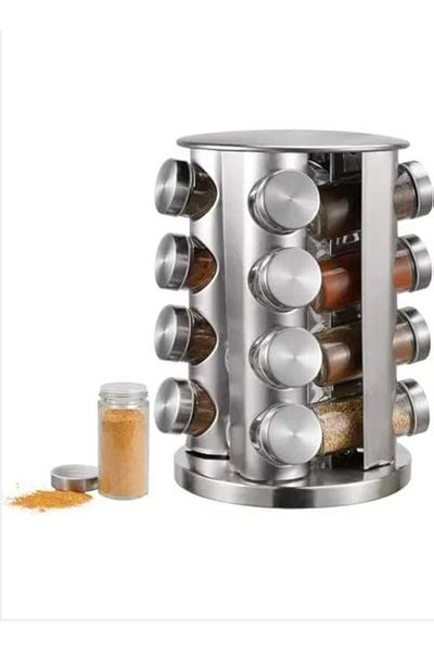 Generic Almufarrej For Household Goods 16-Piece Spice Sprinkler Bottle Set Silver
