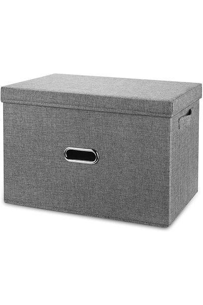 Generic Joyzzz Collapsible Storage Box, 40x29x30cm, Foldable Design with Removable Lids and Handles, Washab