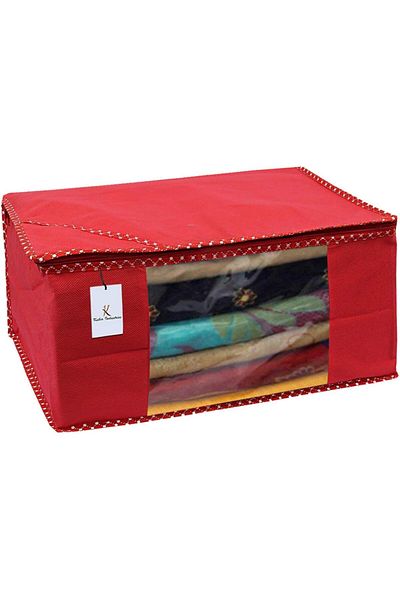 Generic Kuber Industries 3 Piece Non Woven Fabric Clothes Organizer Set With Transparent Window, Extra Larg