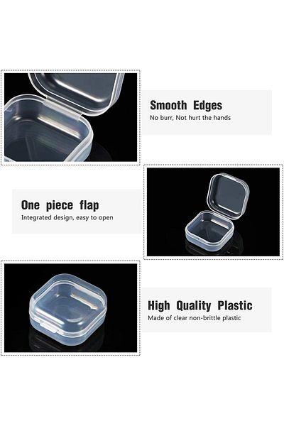 Generic Khazna Rectangle Clear Plastic Containers 36 Pieces, Transparent Beads Storage Containers Box Jewel