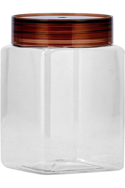 Generic Royalford 450ML Crystalia Canister - Portable & Stackable Design | Transparent Body with Tight Lid
