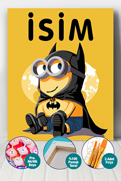 Picasso World Hobby Art Çocuk Sayılarla Boyama Numaralı Tuval Seti Fırça Boya...