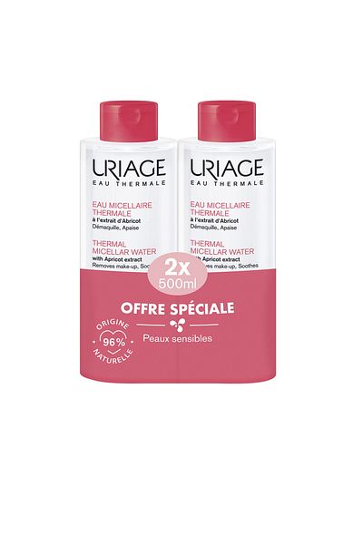Uriage Thermal Mizellenwasser Für Empfindliche Haut, 2er Pack X Uriage 500 ml