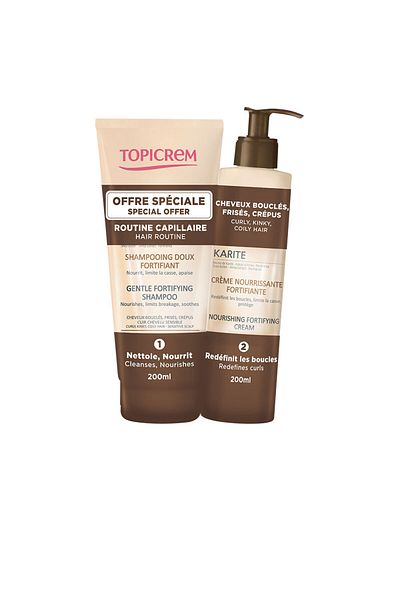 Topicrem Karite Strififting Shampoo 200 Ml + Strifting Cream 200 Ml Packung 2 Stk 2 pz