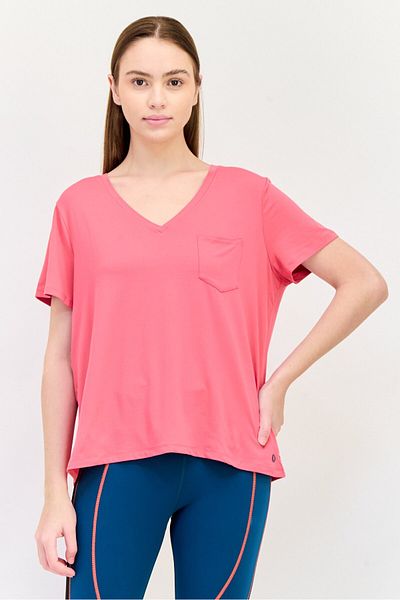 SKECHERS Women Sportswear Fit Short Sleeve Outdoor T-shirt, Pink