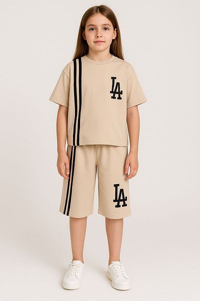 Lmn La Tie Oversized Unisex Shorts Suit