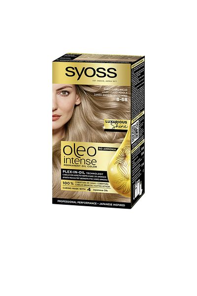 Syoss Oleo Intense Ammoniakfreier Farbstoff #8-68-helles Perlmuttblond 5 Stk